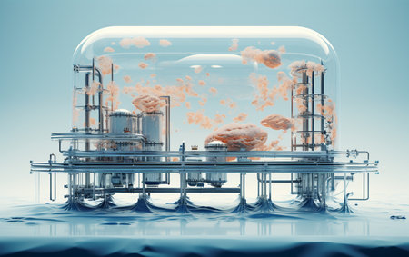 Flocculation Tank on a White Backgroundの素材