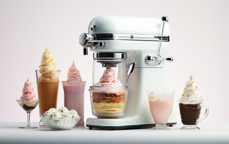 Ice Cream Maker on a White Backgroundの素材