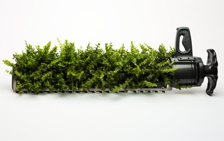 Hedge Trimmer Displayed against Whiteの素材