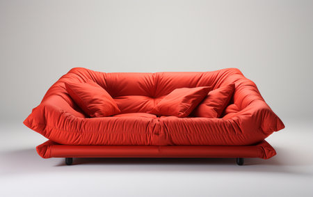 Futon Bed on a Clean White Surfaceの素材