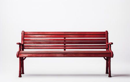 Public Bench on a Pure White Surfaceの素材