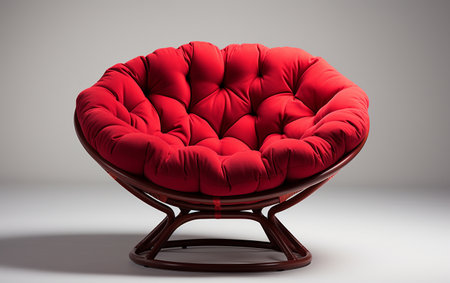 Papasan Chair on the White Backgroundの素材