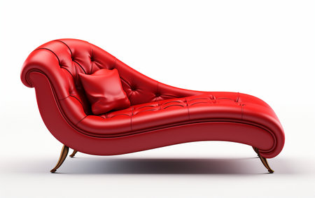 Chaise Lounge on the White Backgroundの素材