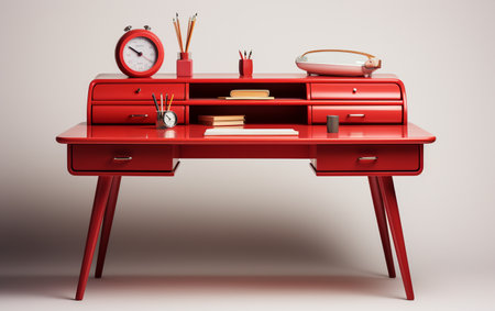Workspace Desk on Whiteの素材