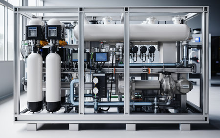 Reverse Osmosis Water Plant on White Backgroundの素材
