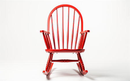 Rocking Chair against White Backgroundの素材