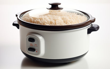 Rice Cooker with White Backgroundの素材
