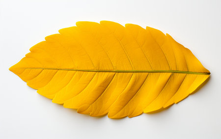 Marigold Leaf on a White Backgroundの素材