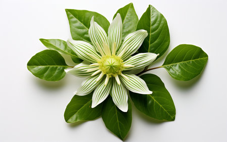 Passion Leaf on a White Backgroundの素材