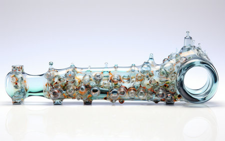 Glass Pipe and Tubing on White Backgroundの素材