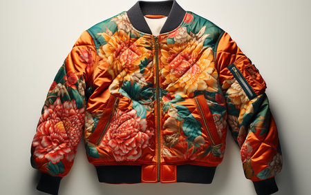 Bomber Jacket on White Backgroundの素材