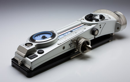 Abbe Refractometer on a Clean White Surfaceの素材