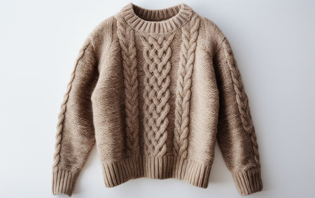 Cashmere Sweater Resting on White Backgroundの素材