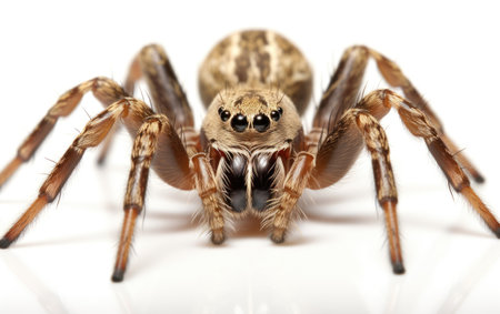 A Close up of a Spider Weaving its Web Intricatelyの素材
