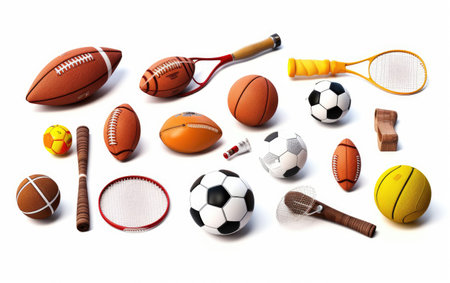 Toy Sports Equipment Set with Soccer Ball and Basketballの素材