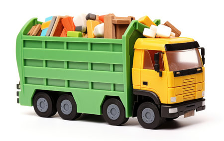 Toy Recycling Truck with Separate Compartmentの素材