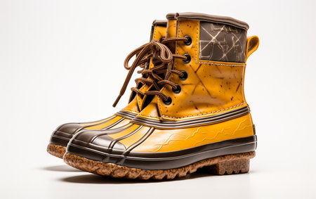 Duck Boots Set on a White Baseの素材