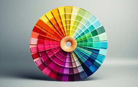 Color Wheel on a Clean White Backgroundの素材