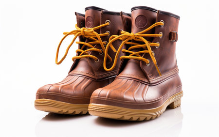 White Background with Duck Bootsの素材