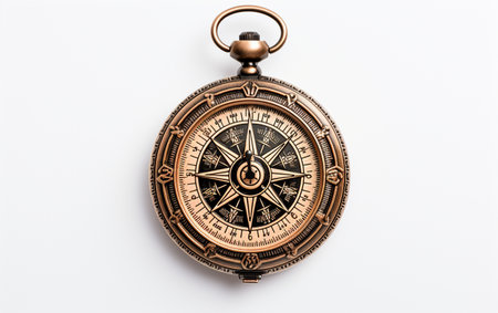 Compass against a White Backgroundの素材
