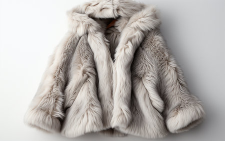 Faux Fur Jacket on a White Backingの素材