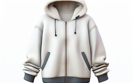 Fleece Hoodie on Pure Whiteの素材