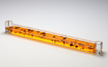 Hydrometer Lying on a White Backgroundの素材