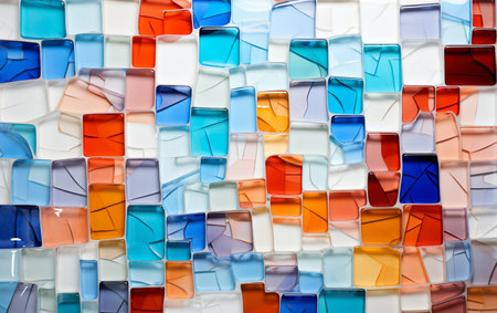Glass Tile Mosaics on the White Backgroundの素材
