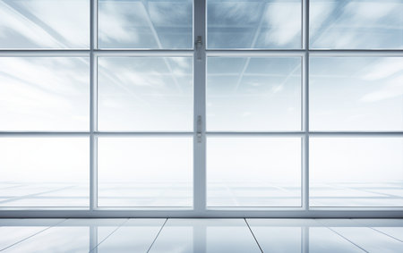 A Glass Window Panes on the White Backgroundの素材