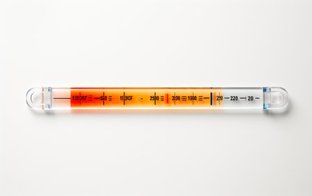Hydrometer Placed on a White Backgroundの素材