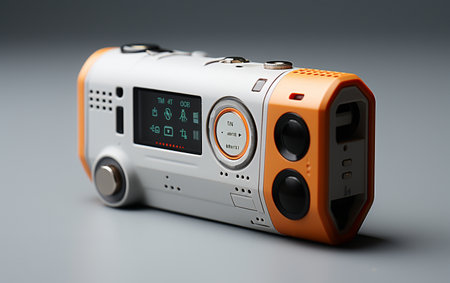Laser Range Finder against a White Backgroundの素材