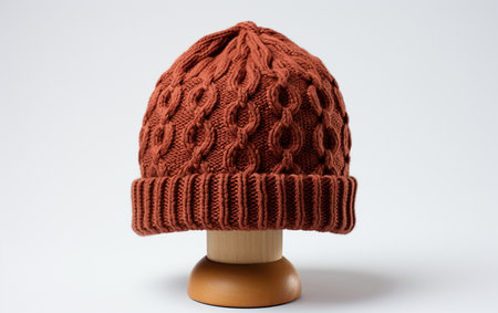 Knit Beanie against White Backgroundの素材
