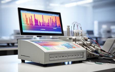 Mass Spectrometer on a Blank White Surfaceの素材