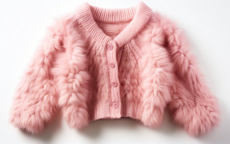 A White Background Complemented by a Mohair Cardiganの素材