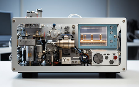 Mass Spectrometer Set Against a White Backgroundの素材