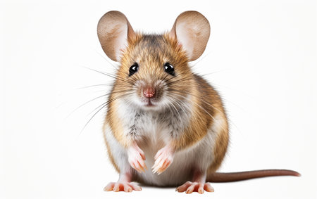 Mouse against a White Backgroundの素材