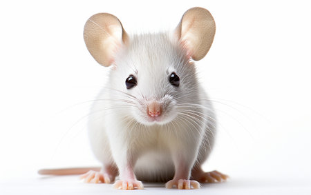 A Mouse on a White Backgroundの素材