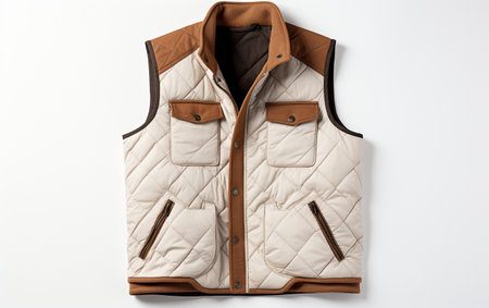 Quilted Jacket against a White Backdropの素材