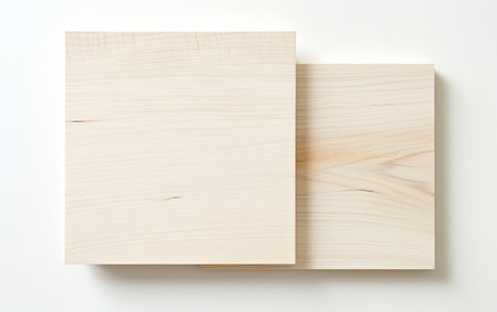 Plywood Against a White Backgroundの素材