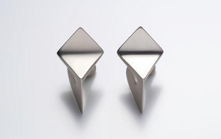Matte Geometric Sterling Silver Earringsの素材