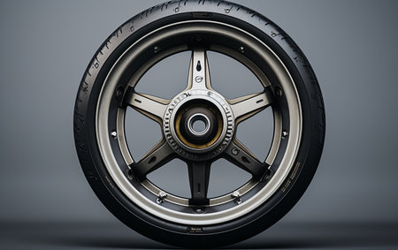 Aircraft Wheel Rim on White Backgroundの素材