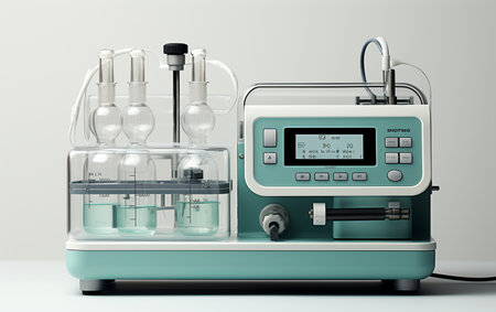 Anesthesia Machine on a White Backgroundの素材