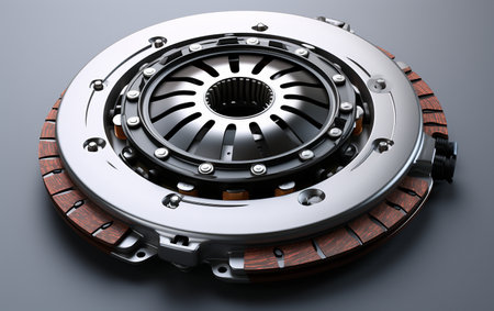 Car Pressure Plate on a White Backgroundの素材