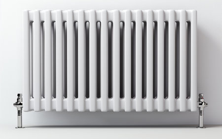A Car Radiator on a White Backgroundの素材