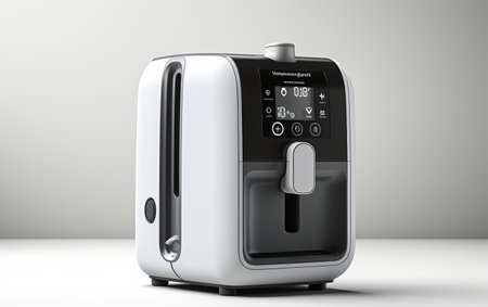 Portable Oxygen Machine on a White Backdropの素材