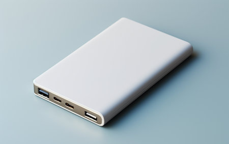 Portable Charger on White Backdropの素材