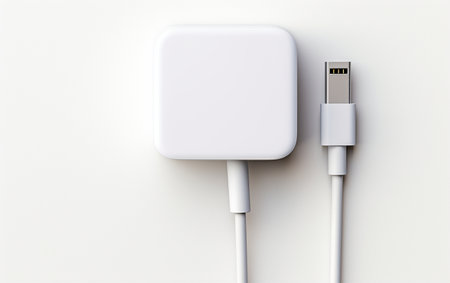 USB-C Charger on White Backgroundの素材