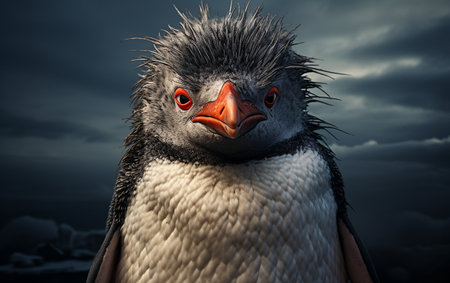 Penguin on a White Backgroundの素材