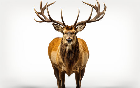 Elk Against White Backdropの素材