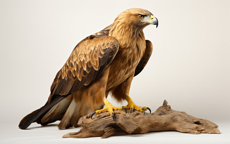 Majestic Golden Eagle against White Backgroundの素材